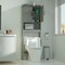 MDF Over-the-Toilet Bathroom Storage Cabinet with Adjustable Shelves and Doors